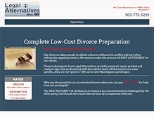 Tablet Screenshot of paralegalalternatives.com